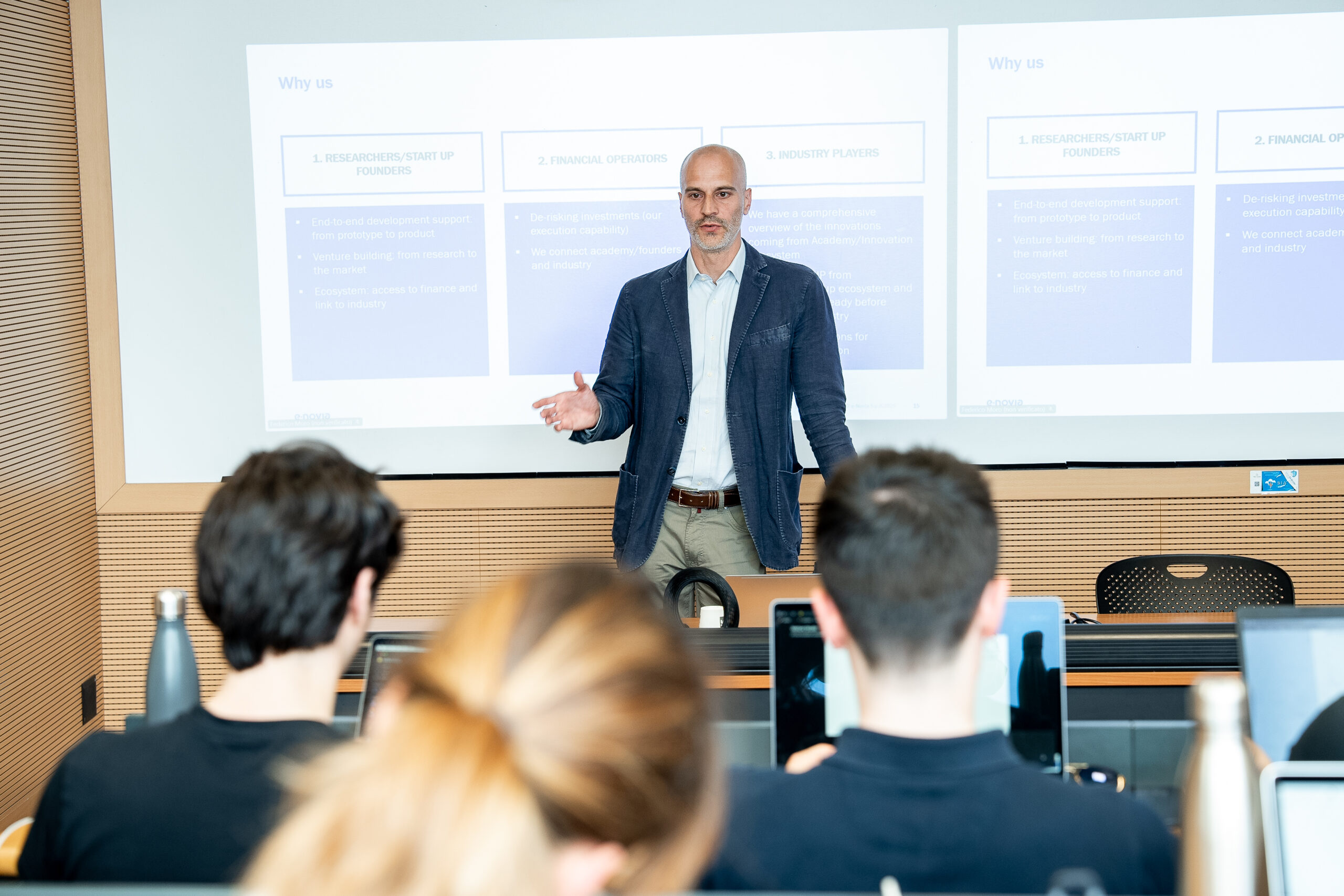 Federico Moro di e-Novia alla Practice Week dell’International Master in Innovation & Entrepreneurship del Politecnico di Milano
