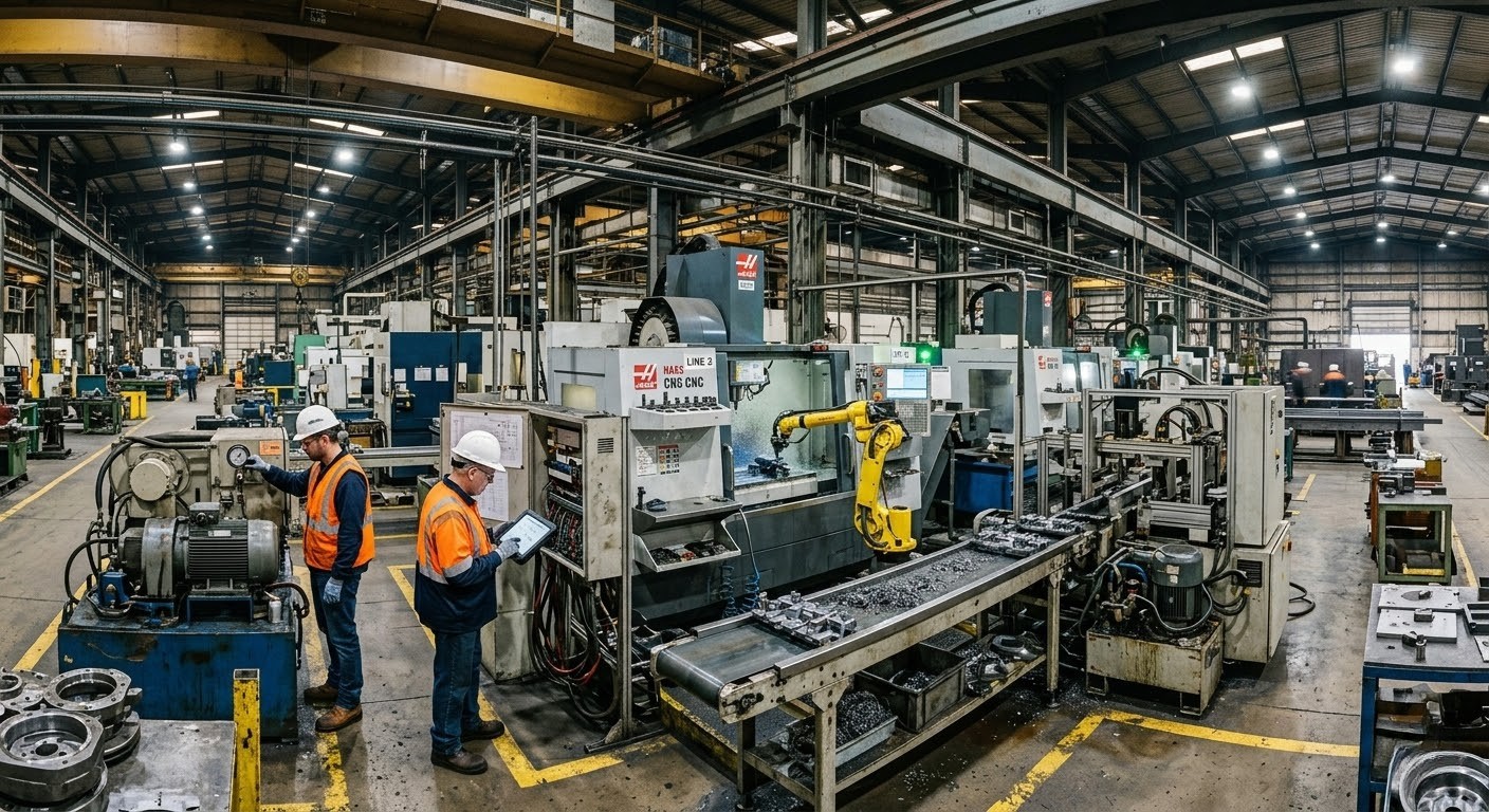 Sistema di manutenzione predittiva con sensori industriali e analisi dei dati